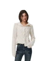Frost Knit Cable Cardigan Sweater