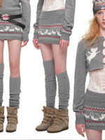Slouchy Ribbed Knit Leg Warmers