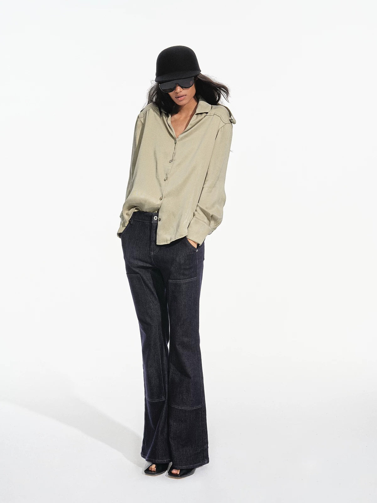 Sandwashed Lapel Shirt