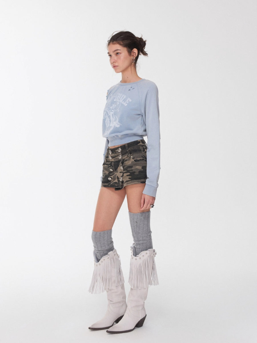 Over-the-Knee Wool Blend Ribbed Warm Leg Socks