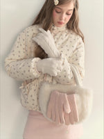 Knit Texture Wool Gloves