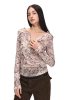 Paisley Henley Long Sleeve Tee