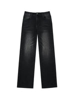 Bow Embroidered Straight Jeans