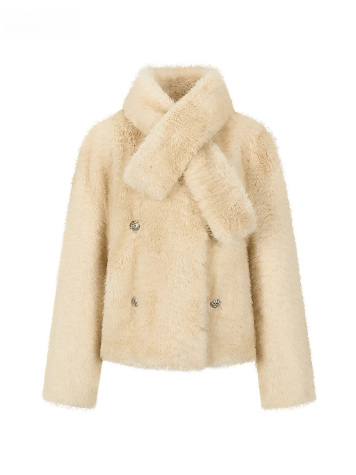Double-Breasted Faux Fur Jack