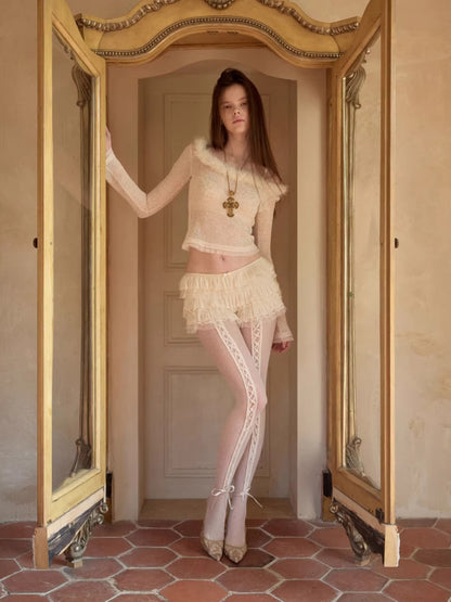 Sequin Trim Knit Top