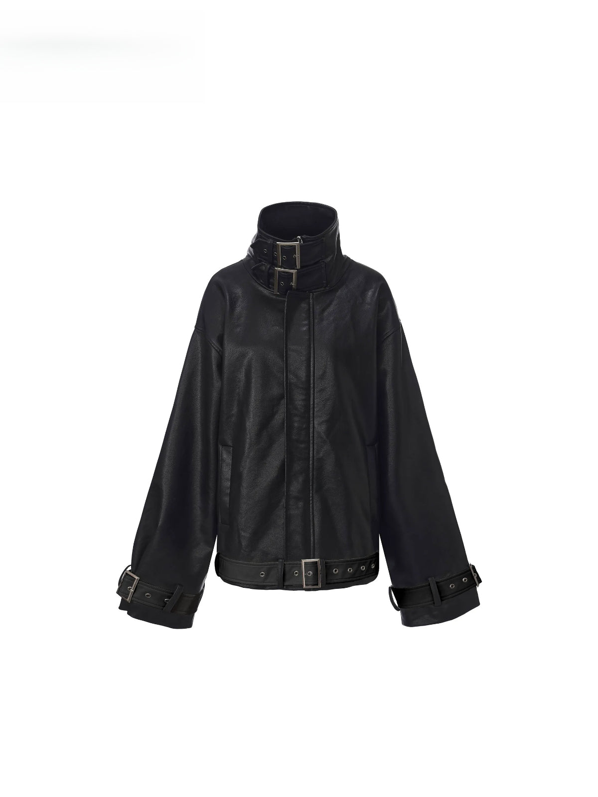 Punk Stand Collar Leather Jacket