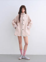 Detachable Ear Plaid Trench