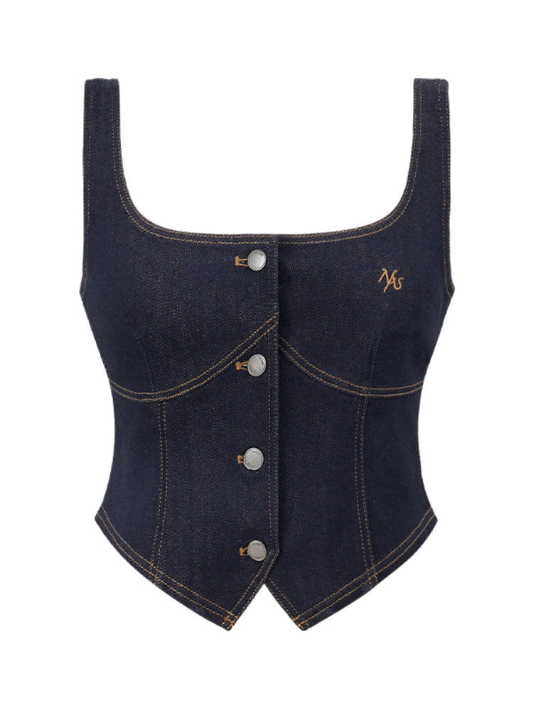 Jeans Waist-Cinching Vest Top