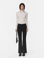 Cloud Fir Wool Turtleneck Knit Top