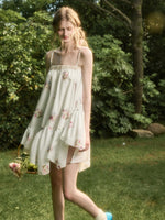 Irregular Lace Puff Dress