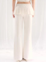 White Sequin Detachable Pants Set