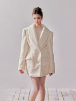 Oversized Lamb Wool Coat Blazer