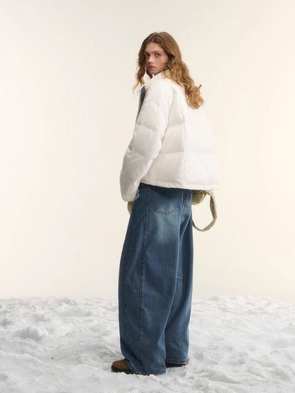 Reversible Plaid Down Puffer