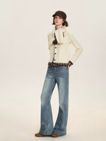 Cable Knit Cardigan & Scarf Set