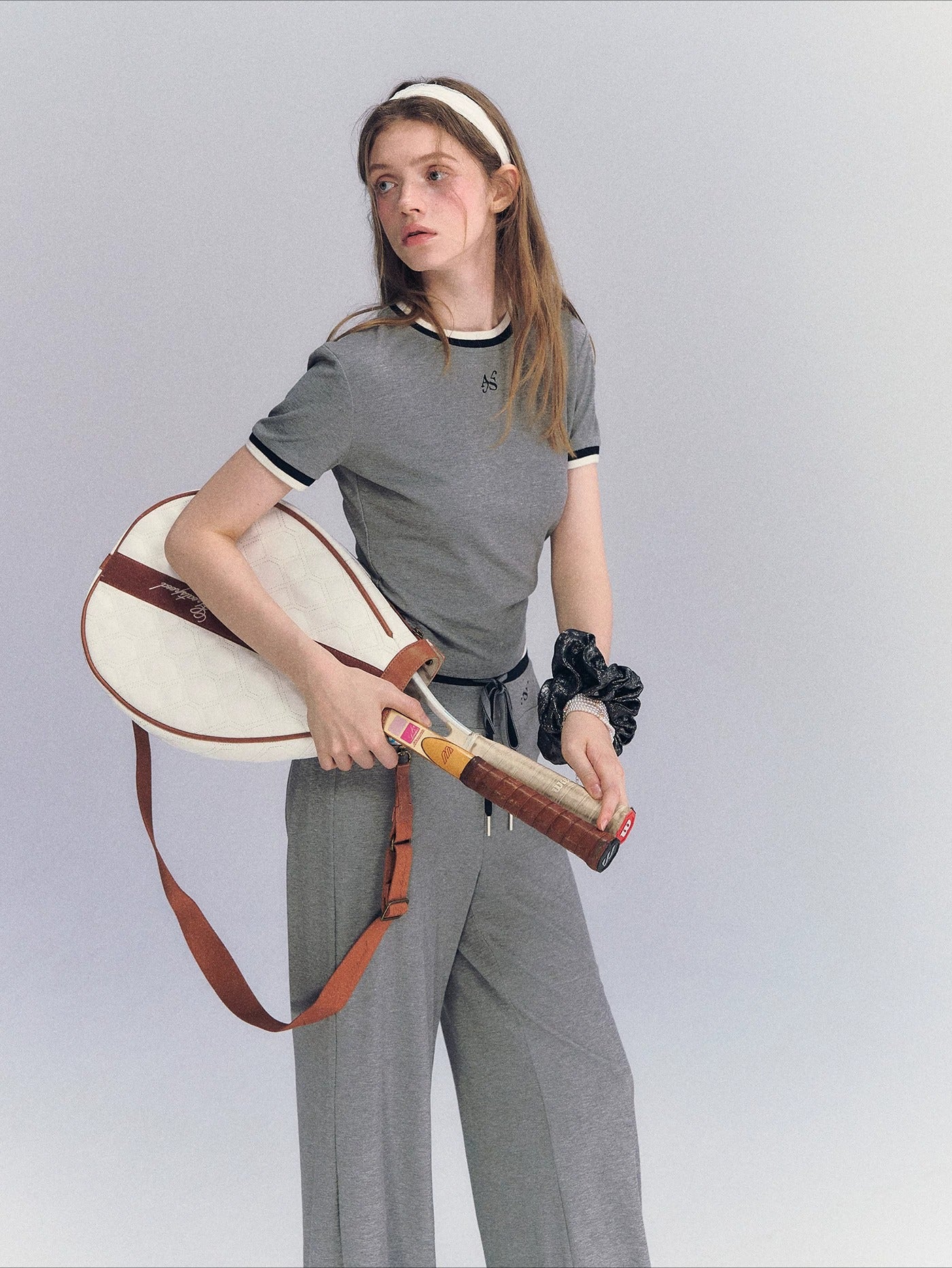 Contrast Trim Pants Set