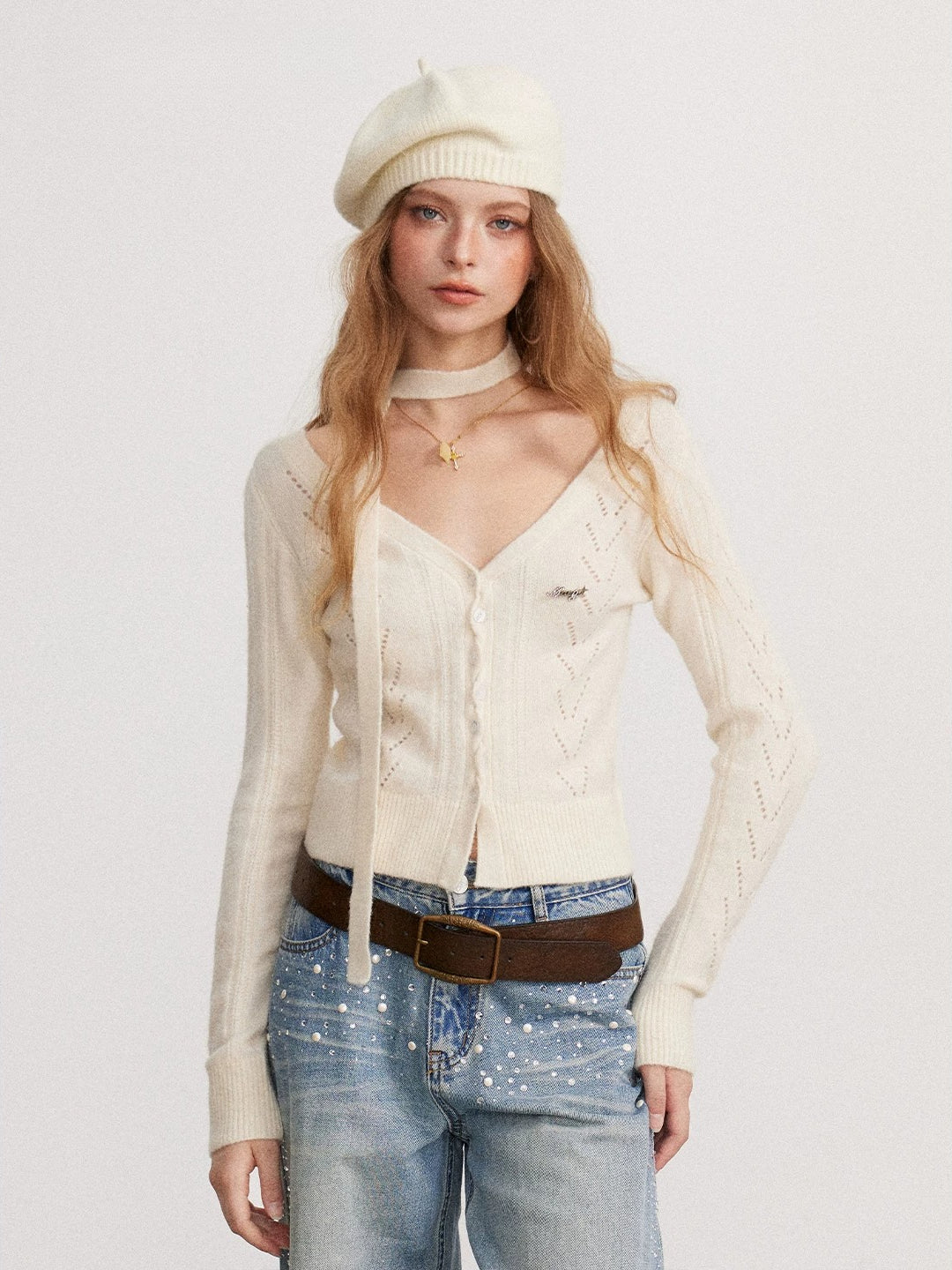 Reversible Cutout Knit Top
