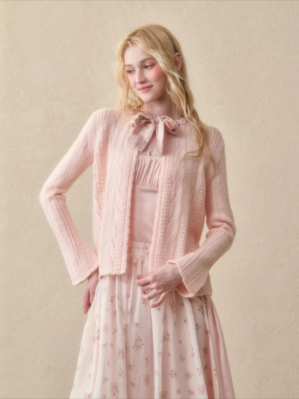 Ribbon Knit Cardigan