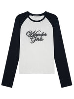 Retro Lace Embroidered Raglan Top