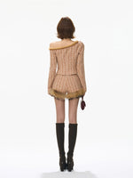 Tweed Trim Asymmetric Jacket & Shorts Set