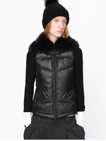 Vintage Fur Collar Down Vest Jacket