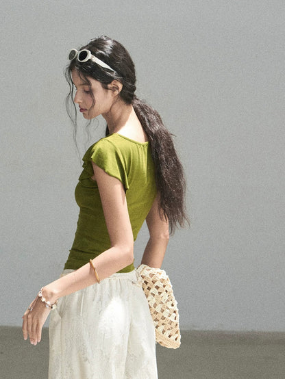 V-Neck Puff Sleeve Top