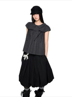 Plaid Peter Pan Top