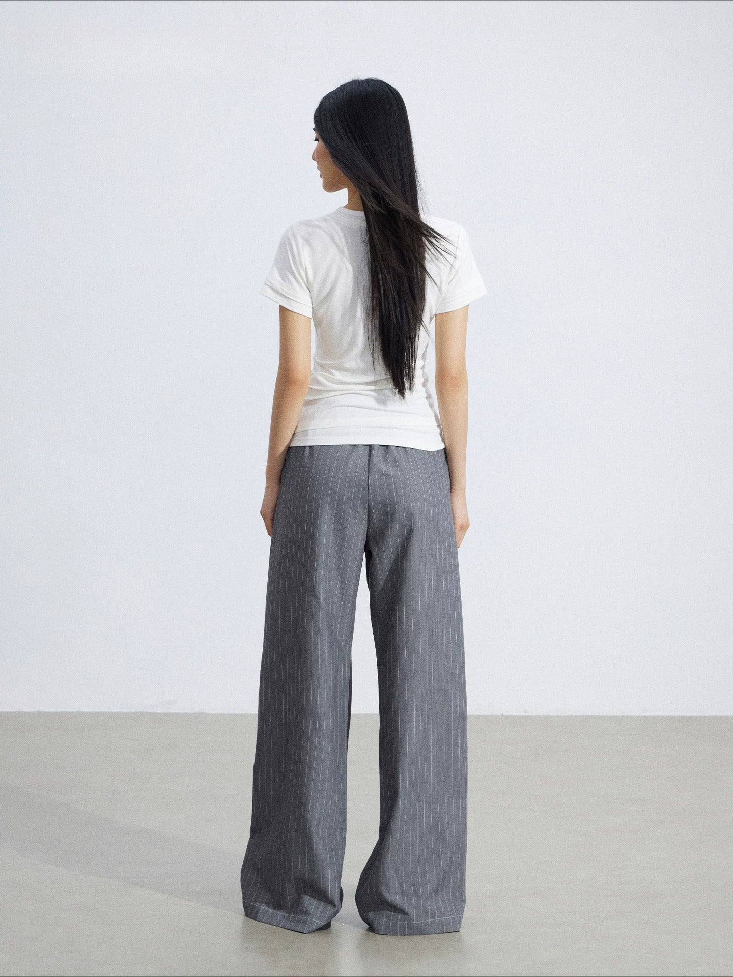 Striped Wide-Leg Pants