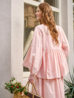 Baby Pink Cotton Shirt & Dress Set