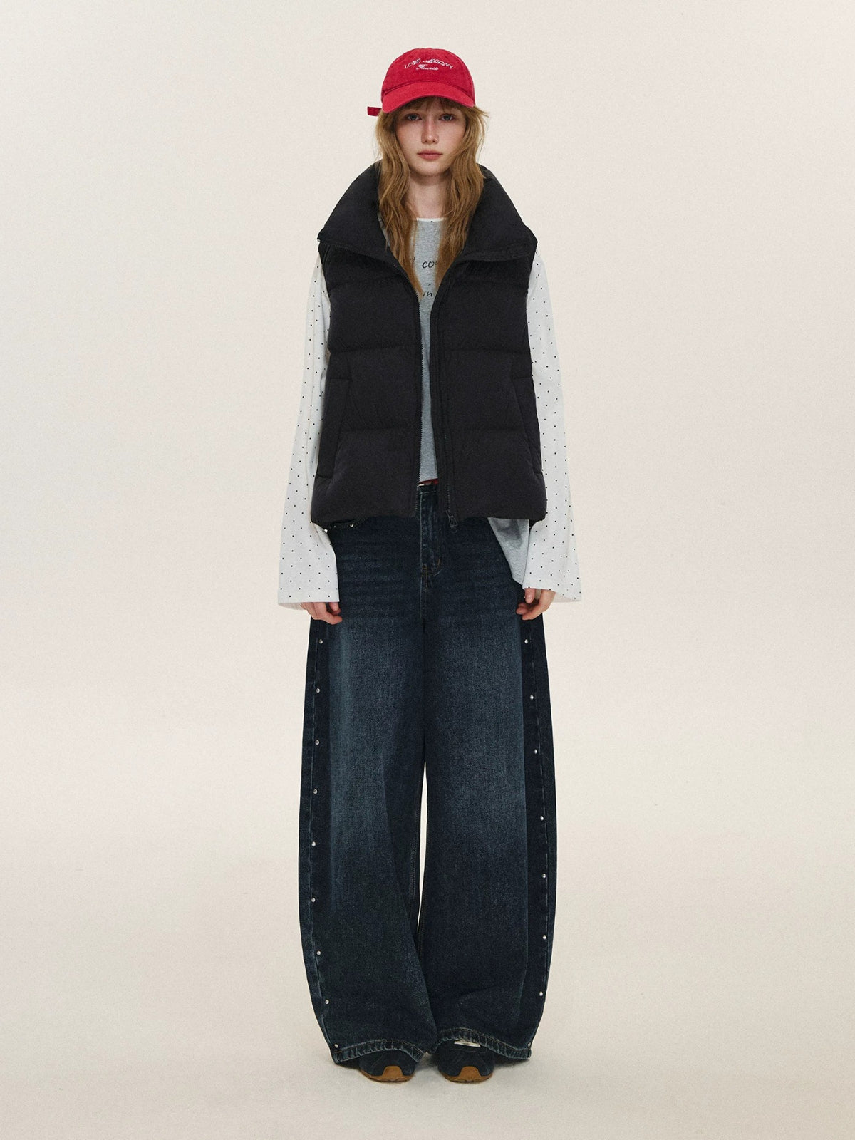Stand Collar Quilted Down Vest