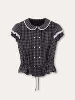 Vintage Plaid Shirt & Skirt Set