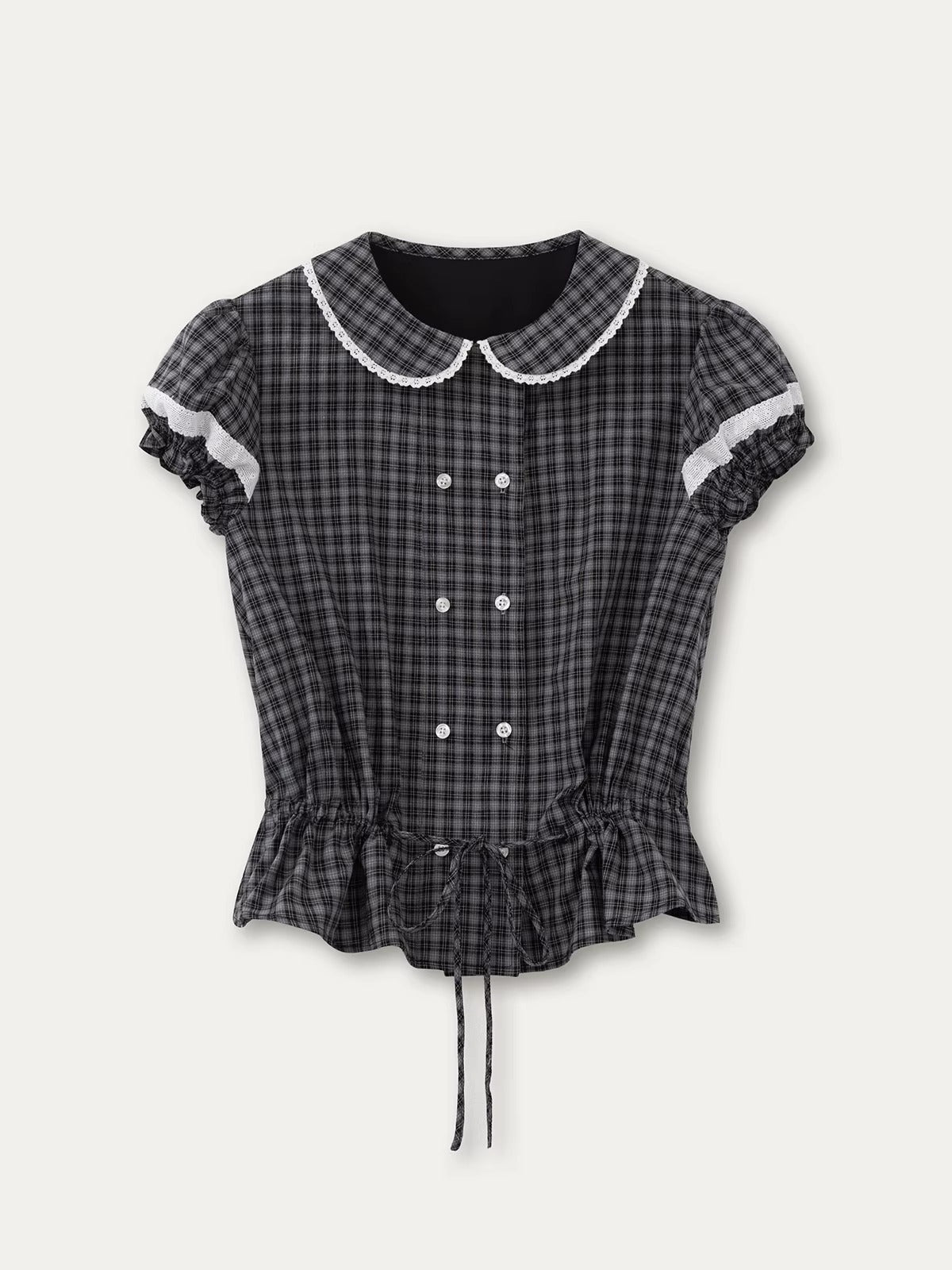 Vintage Plaid Shirt &amp; Skirt Set