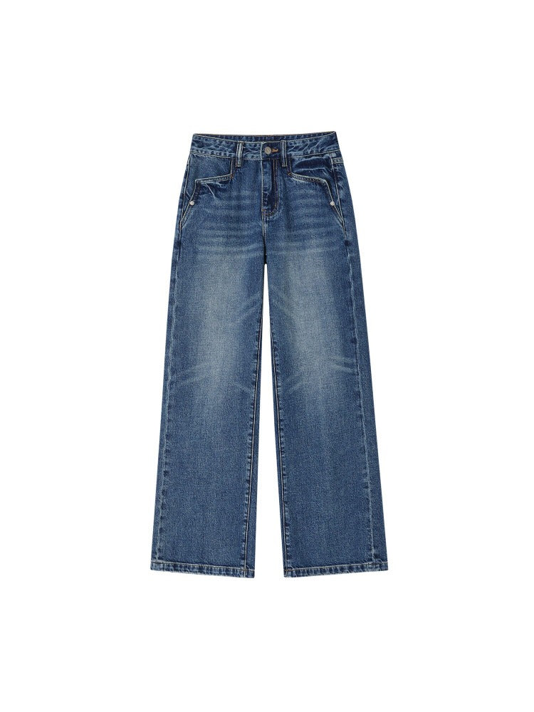 Blue Washed Denim Pants
