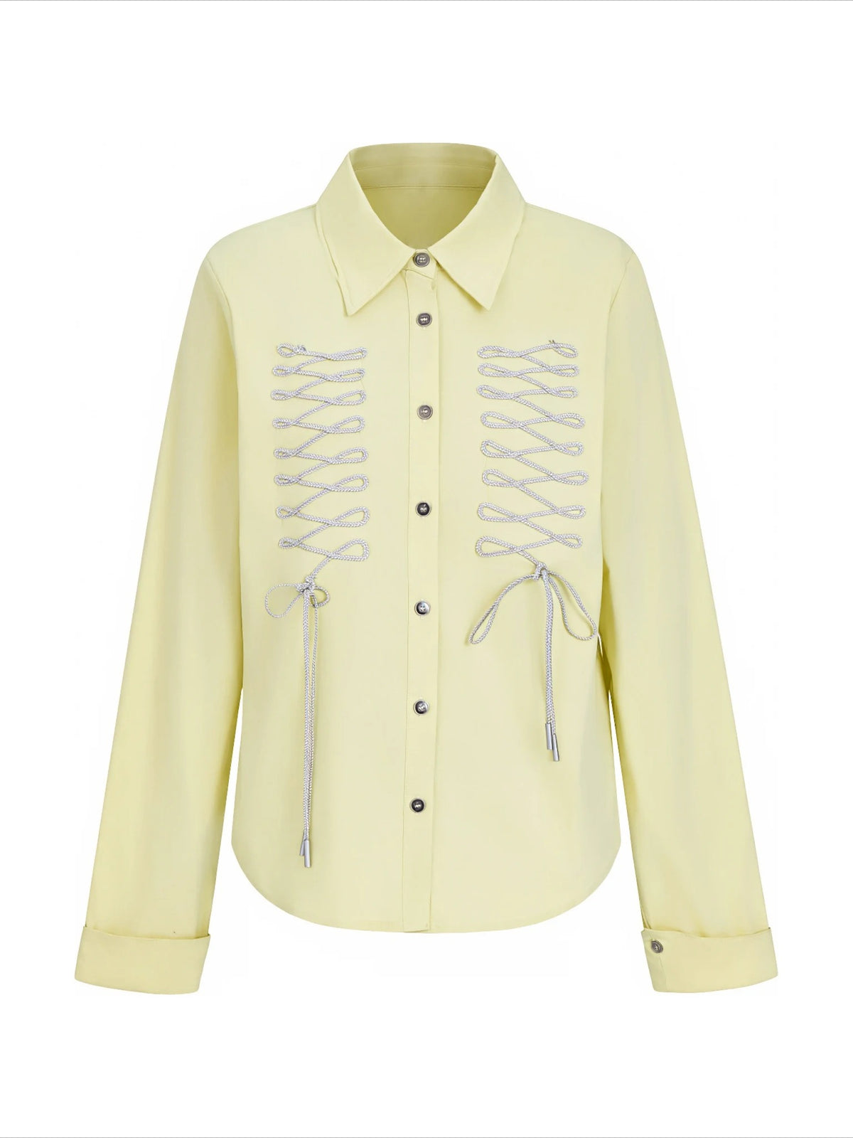 Lace-Up Bow Detail Relaxed Shirt