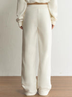 High Waist Fleece-Lined Straight-Leg Pants