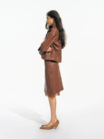 Waxed Leather Skirt Set