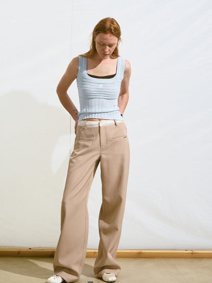 U - neck Hollow Knit Camisole