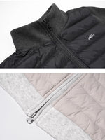 Stand-Collar Quilted Down Jacket Set