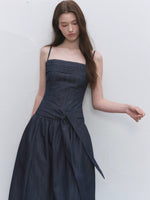 Pleated Tie Cami Dress