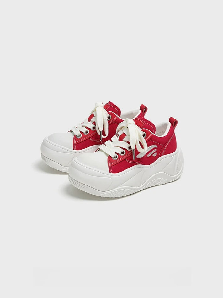Red Platform Sneakers