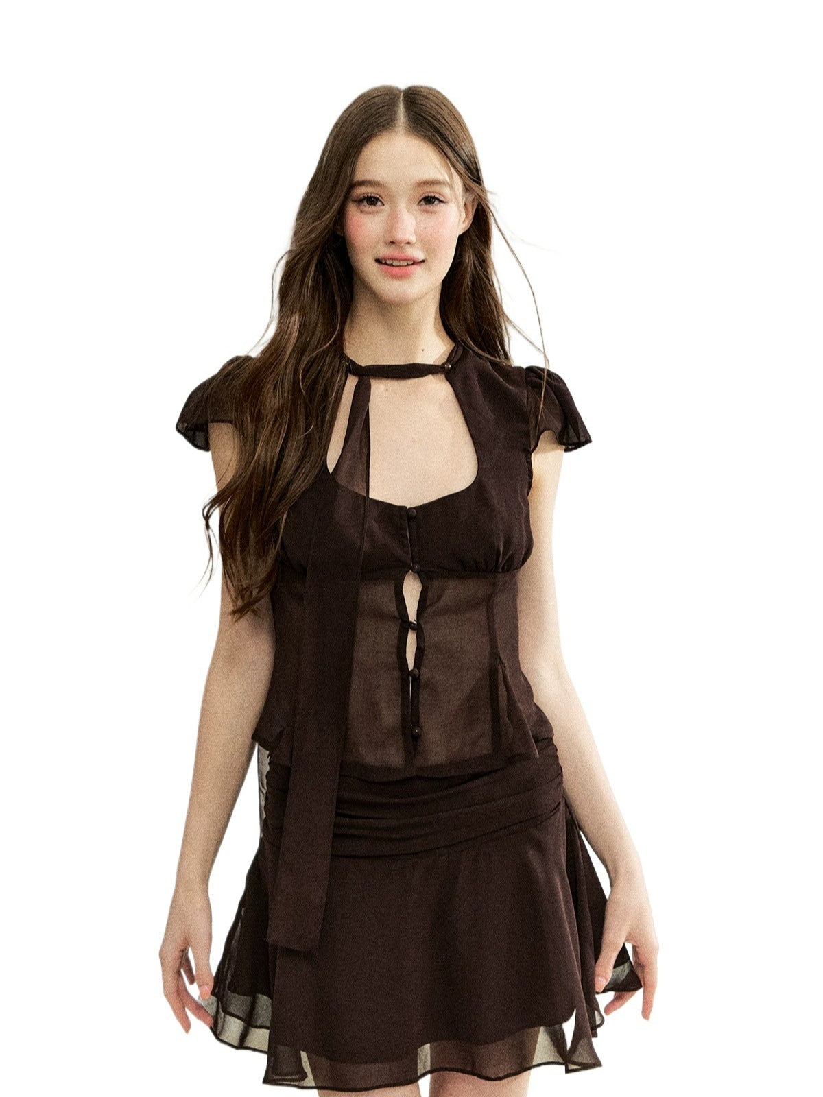 Tie-Waist Ruffle Skirt Set