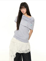 Off Shoulder Knit Top