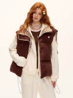 Reversible Check Lace Vest