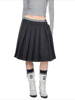Plaid Pleated A-Line Skirt