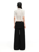 Scarf Sleeve Knit Top