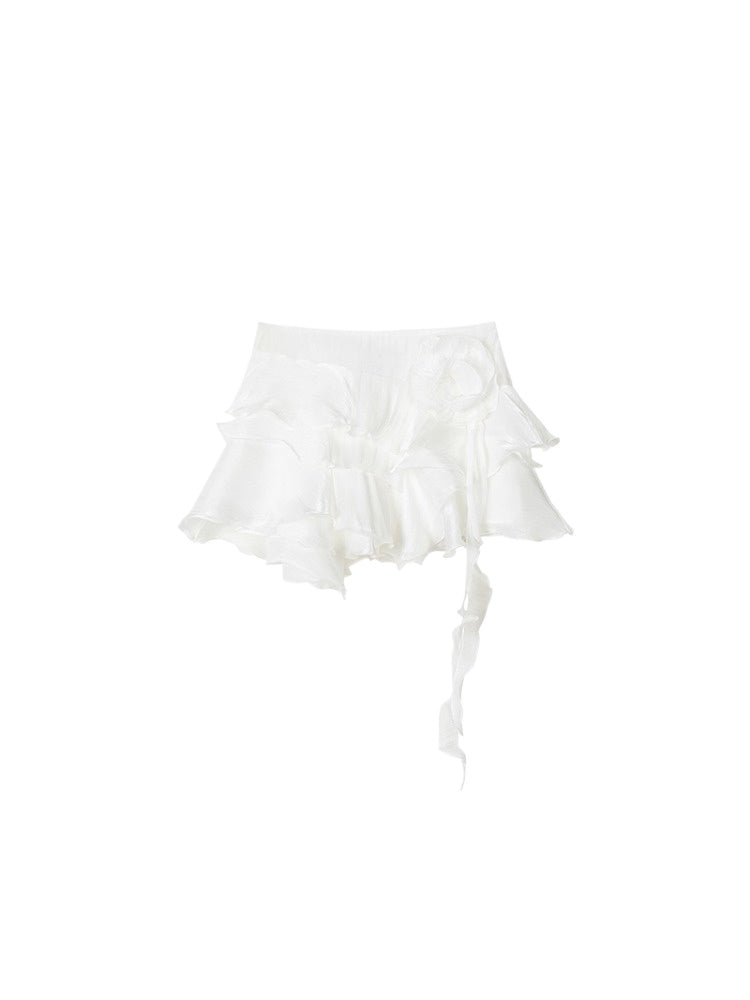 Ribbon-Strap Cake Top &amp; Skirt Set