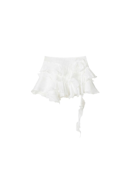 Ribbon-Strap Cake Top &amp; Skirt Set