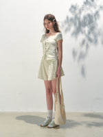 Sea Salt Flavor Printed Short-Sleeve Tie T-shirt & Skirt Set