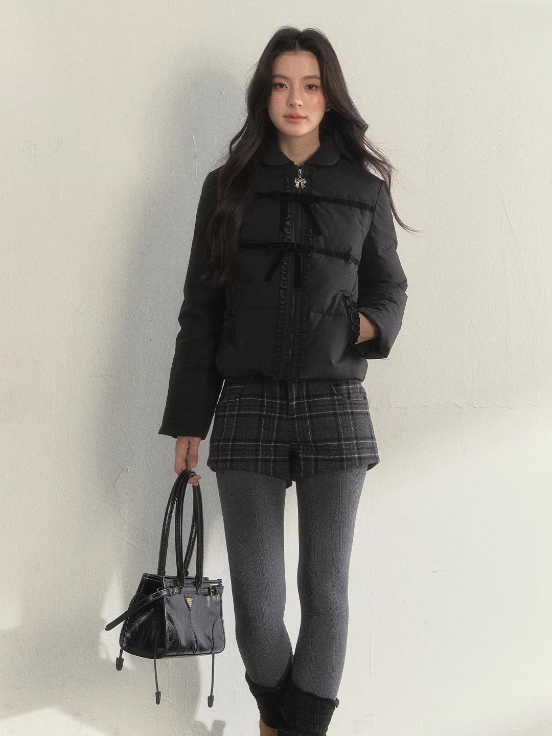 Velvet Winter Bow Down Jacket