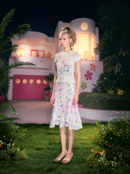 Polka Dot Ruffle Skirt