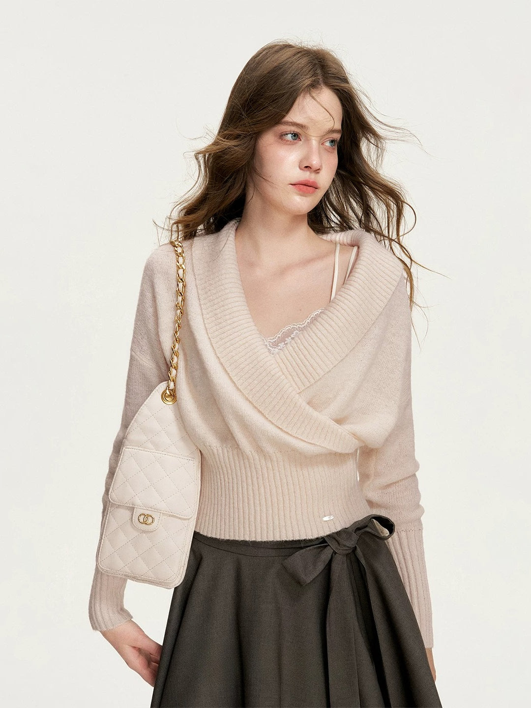 Cross V-Neck Sweater